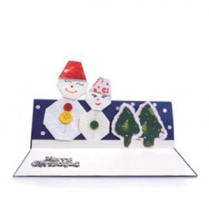 크리스마스 행복 눈사람카드   (IU313)